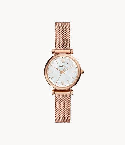 Orologio Carlie Mini a Tre Sfere in Acciaio Tonalità Oro Rosa