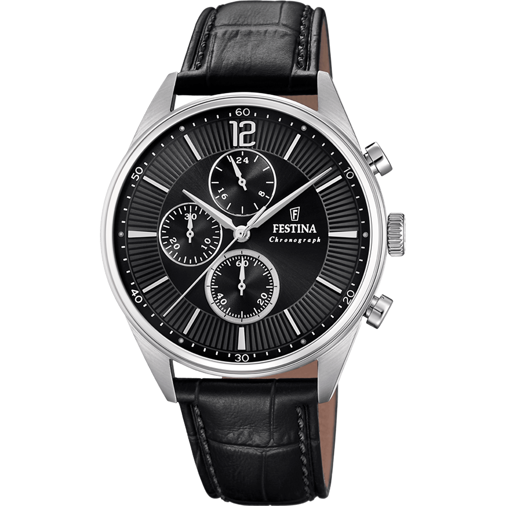 OROLOGIO CRONOGRAFO FESTINA TIMELESS F20286 / 4 NERO, PELLE, UOMO