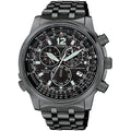 Orologio Cronografo Uomo Citizen Pilot Eco-Drive Radiocontrollato Acciaio Nero - CB5867-87H - OROLOGIO