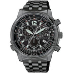 Orologio Cronografo Uomo Citizen Pilot Eco-Drive Radiocontrollato Acciaio Nero - CB5867-87H - OROLOGIO