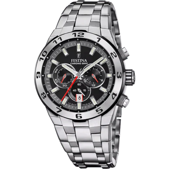 OROLOGIO DA UOMO FESTINA CHRONO BIKE NERO CON CINTURINO IN ACCIAIO F20670/6