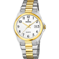 OROLOGIO FESTINA ACCIAIO CLASSICO F20554/1 BIANCO BRACCIALE IN ACIAIO, UOMO