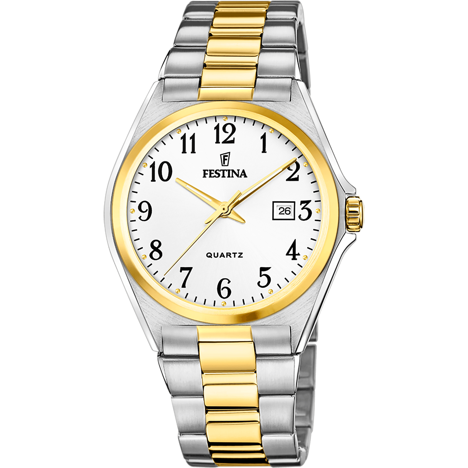 OROLOGIO FESTINA ACCIAIO CLASSICO F20554/1 BIANCO BRACCIALE IN ACIAIO, UOMO