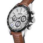 OROLOGIO FESTINA ARGENTO CON CINTURINO IN PELLE, UOMO