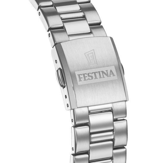 OROLOGIO FESTINA BIANCO CON CINTURINO IN ACCIAIO, UOMO