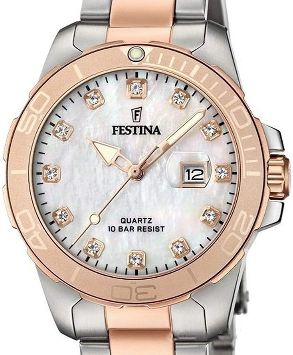 OROLOGIO FESTINA BOYFRIEND COLLECTION F20505/1 MADREPERLA CINTURINO ACCIAIO, DONNA