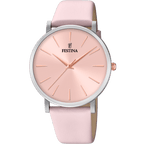 OROLOGIO FESTINA BOYFRIEND F20371/2 CON CINTURINO IN PELLE ROSA, DONNA.