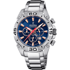 OROLOGIO FESTINA CHRONO BIKE 2021 F20543/4 BLU CINTURINO IN ACCIAIO, UOMO