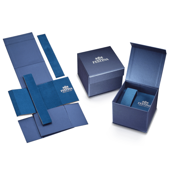 OROLOGIO FESTINA CLASSICO IN ACCIAIO BLU CON CINTURINO IN ACCIAIO, UOMO