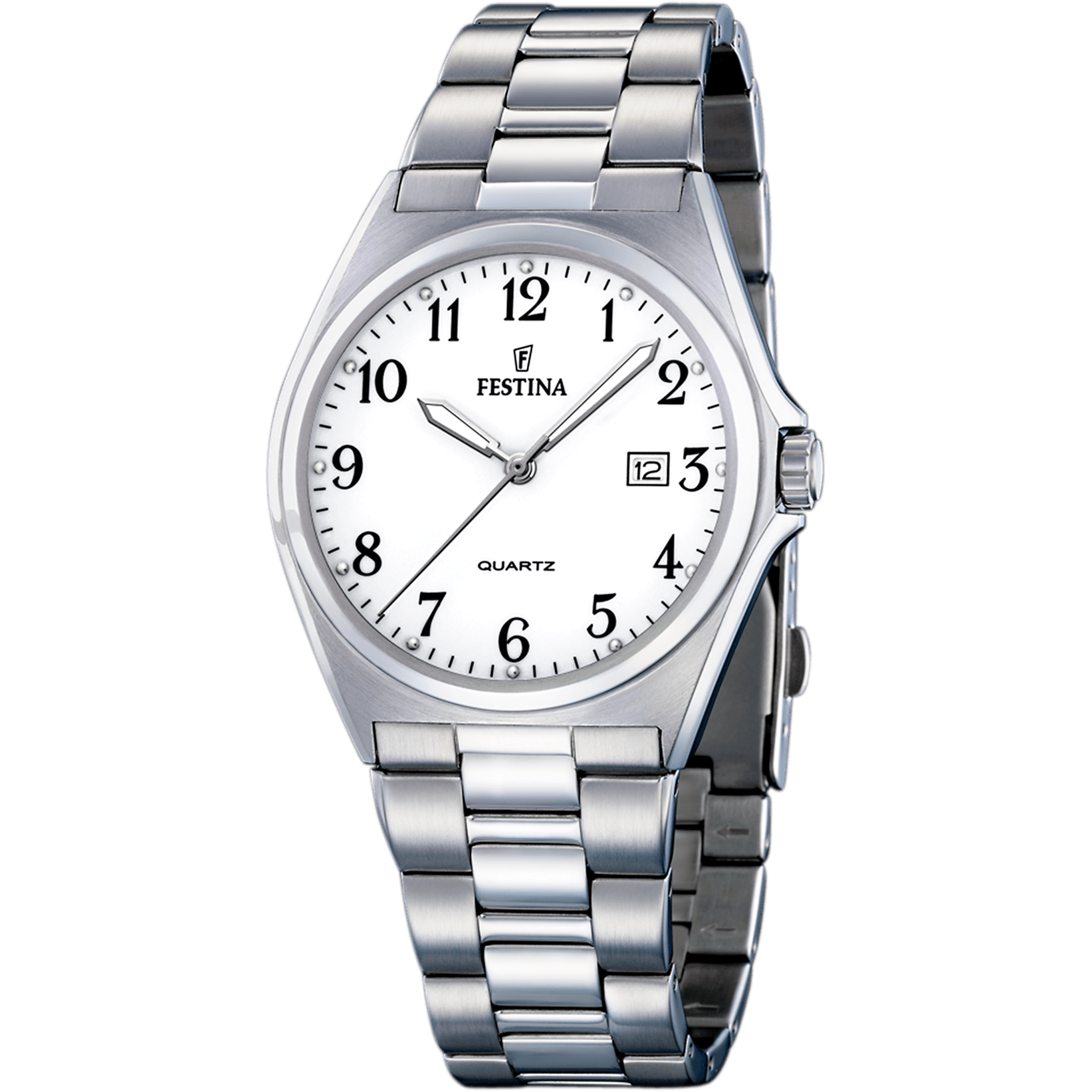 OROLOGIO FESTINA CLASSICS F16374/1 BIANCO BRACCIALE IN ACIAIO, UOMO