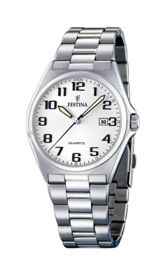 OROLOGIO FESTINA CLASSICS F16374/9 ARGENTO BRACCIALE IN ACIAIO, UOMO