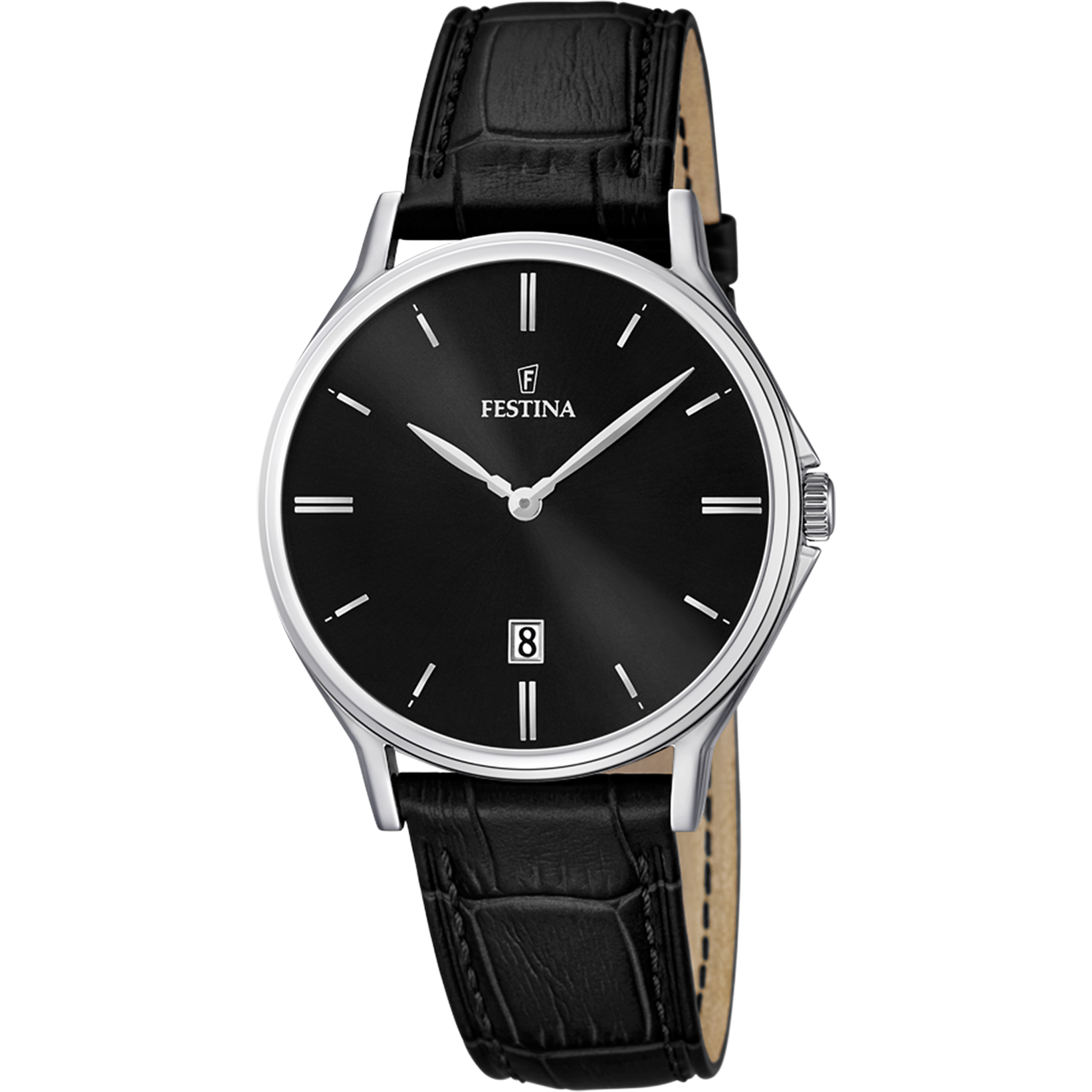 OROLOGIO FESTINA CLASSICS F16745/5 NERO CINTURINO IN PELLE UOMO - OROLOGIO