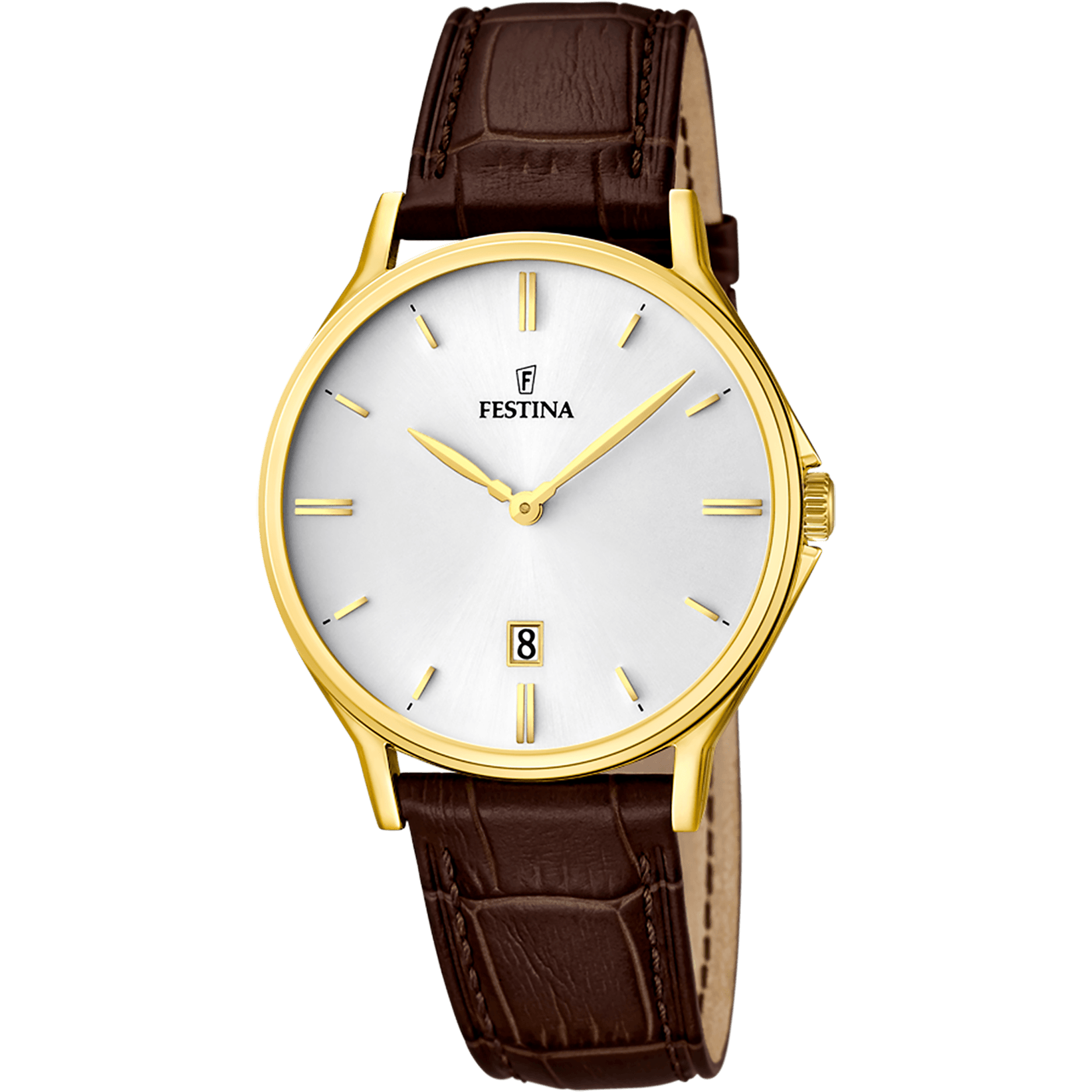 OROLOGIO FESTINA CLASSICS F16747/1 BIANCO CON CINTURINO IN PELLE, UOMO