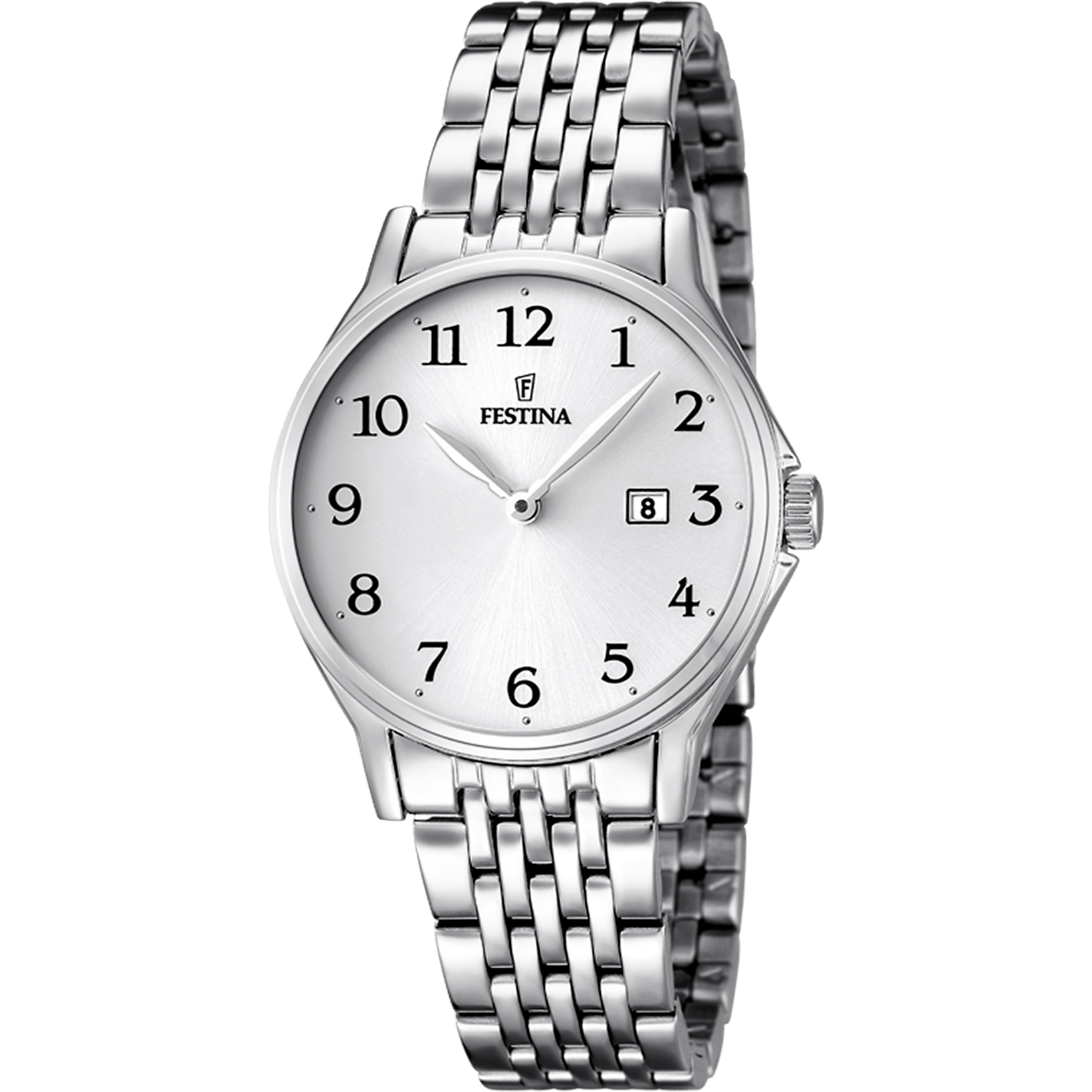 OROLOGIO FESTINA CLASSICS F16748/1 BIANCO BRACCIALE IN ACIAIO, DONNA
