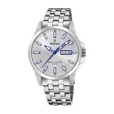 OROLOGIO FESTINA CLASSICS F20357/1 ARGENTO BRACCIALE IN ACIAIO, UOMO