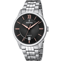 OROLOGIO FESTINA CLASSICS F20425/6 NERO CINTURINO IN ACCIAIO, UOMO