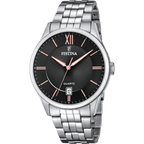 OROLOGIO FESTINA CLASSICS F20425/6 NERO CINTURINO IN ACCIAIO, UOMO