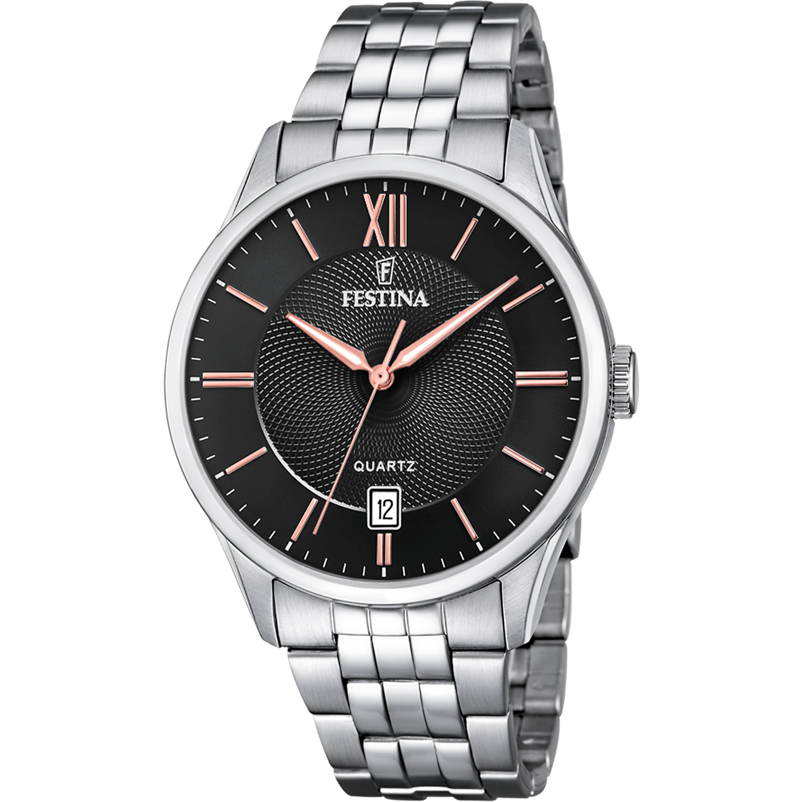 OROLOGIO FESTINA CLASSICS F20425/6 NERO CINTURINO IN ACCIAIO, UOMO