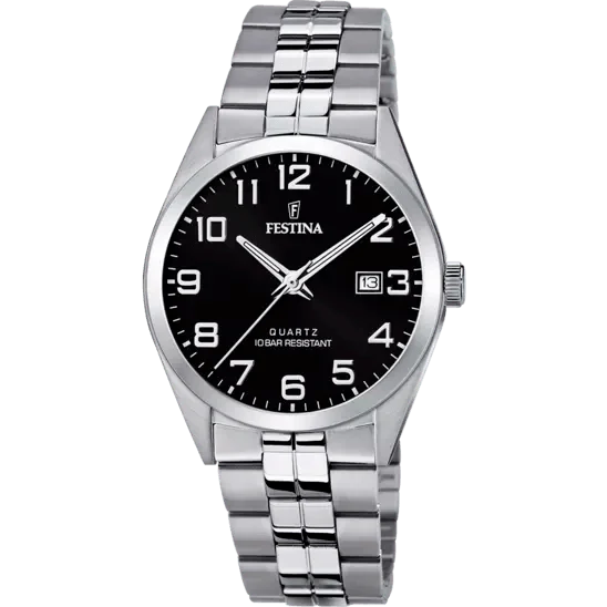 OROLOGIO FESTINA CLASSICS F20437/4 NERO BRACCIALE IN ACIAIO, UOMO