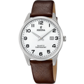 OROLOGIO FESTINA CLASSICS F20512/1 BIANCO CON CINTURINO IN PELLE UOMO - OROLOGIO