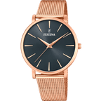 OROLOGIO FESTINA COLLEZIONE BOYFRIEND NERO CINTURINO IN ACCIAIO, DONNA