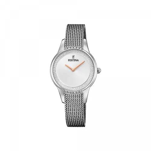 OROLOGIO FESTINA COLLEZIONE MADEMOISELLE F20494/1 COLORE ARGENTO, BRACCIALE IN ACCIAIO, DONNA