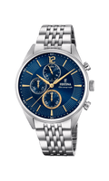 OROLOGIO FESTINA COLLEZIONE TIMELESS CRONOGRAFO F20285/3 COLORE BLU, BRACCIALE IN ACCIAIO, UOMO