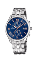OROLOGIO FESTINA COLLEZIONE TIMELESS CRONOGRAFO F6854/6 COLORE BLU, BRACCIALE IN ACCIAIO, UOMO