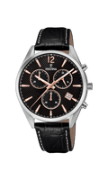 OROLOGIO FESTINA COLLEZIONE TIMELESS CRONOGRAFO F6860/7 COLORE NERO, CINTURINO IN PELLE, UOMO