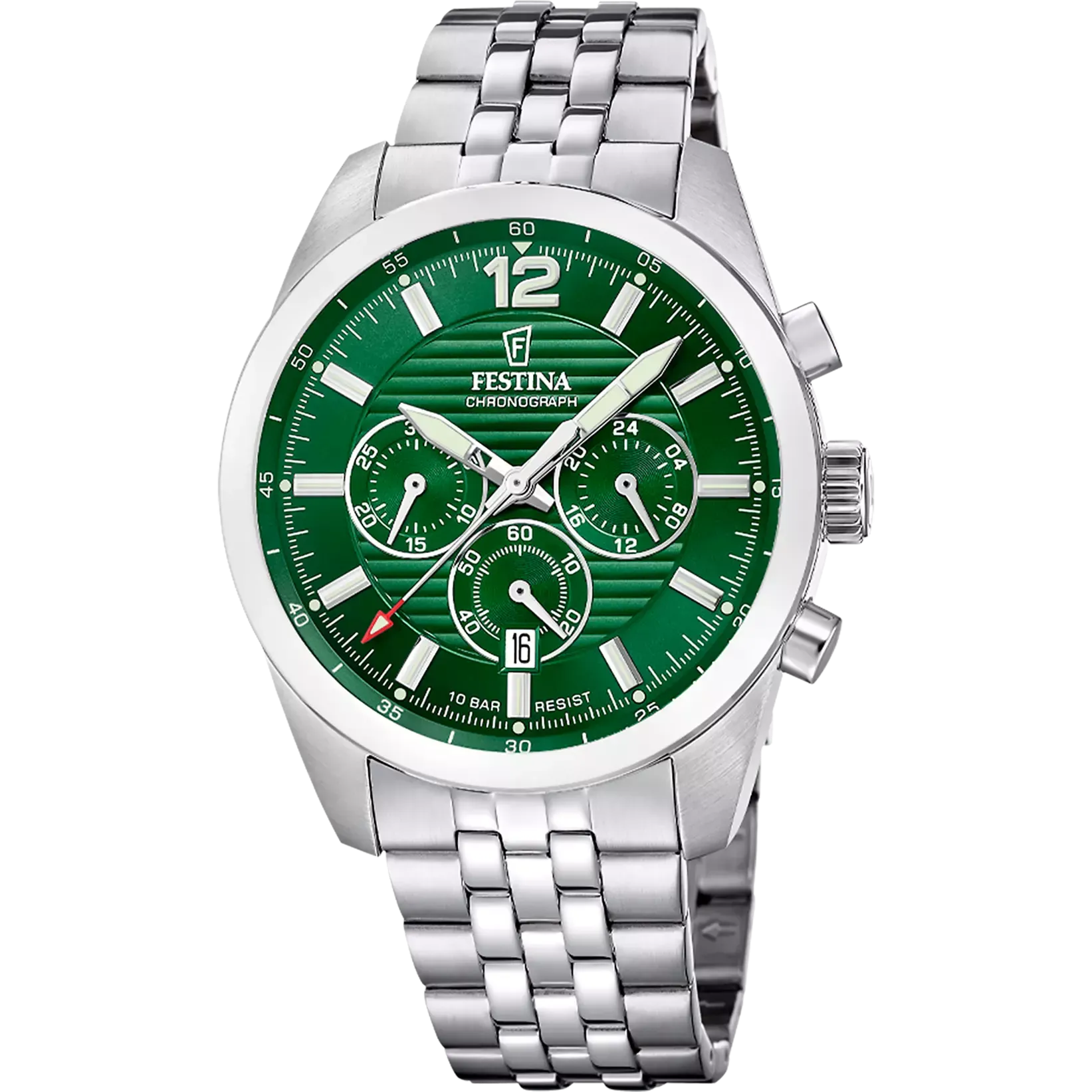 Orologio Festina Cronografo Uomo F20742/2 - Quadrante Verde e Acciaio Inossidabile - OROLOGIO