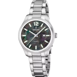 Orologio Festina Donna F20737/7 - Solo Tempo in Acciaio con Quadrante Nero - OROLOGIO
