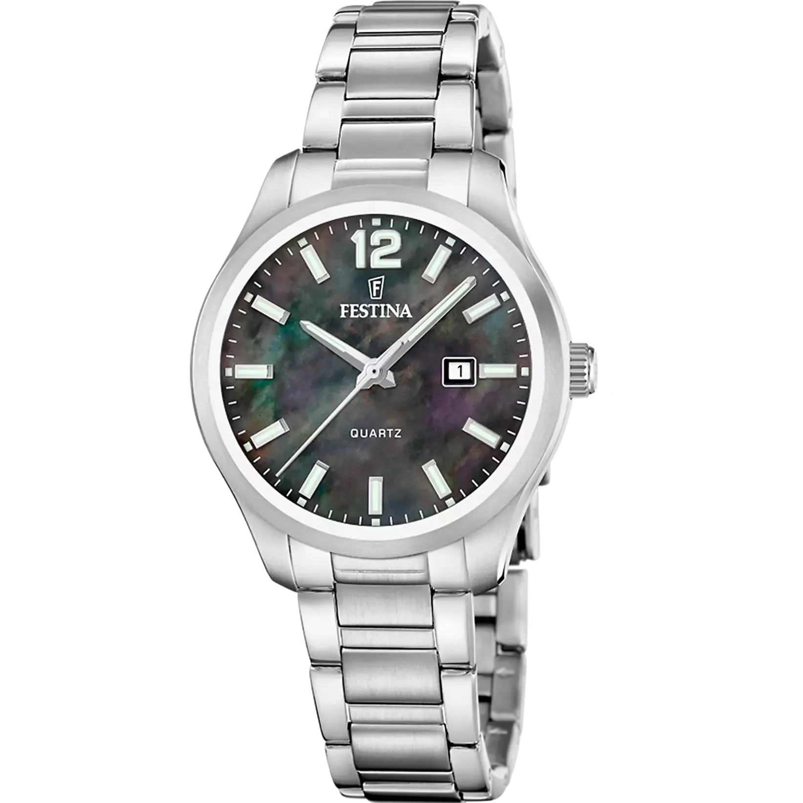 Orologio Festina Donna F20737/7 - Solo Tempo in Acciaio con Quadrante Nero - OROLOGIO