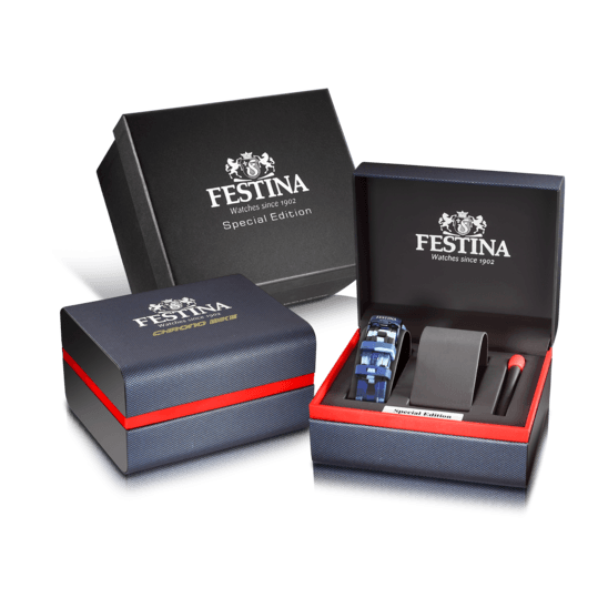 OROLOGIO FESTINA EDIZIONI SPECIALI F20643/1 BLU CINTURINO IN ACCIAIO INOSSIDABILE 316L, UOMO.