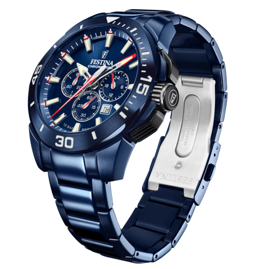 OROLOGIO FESTINA EDIZIONI SPECIALI F20643/1 BLU CINTURINO IN ACCIAIO INOSSIDABILE 316L, UOMO.