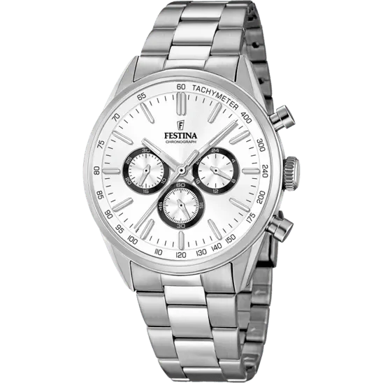 OROLOGIO FESTINA F16820/Q BLANCO CINGHIA ACCIAIO, UOMO