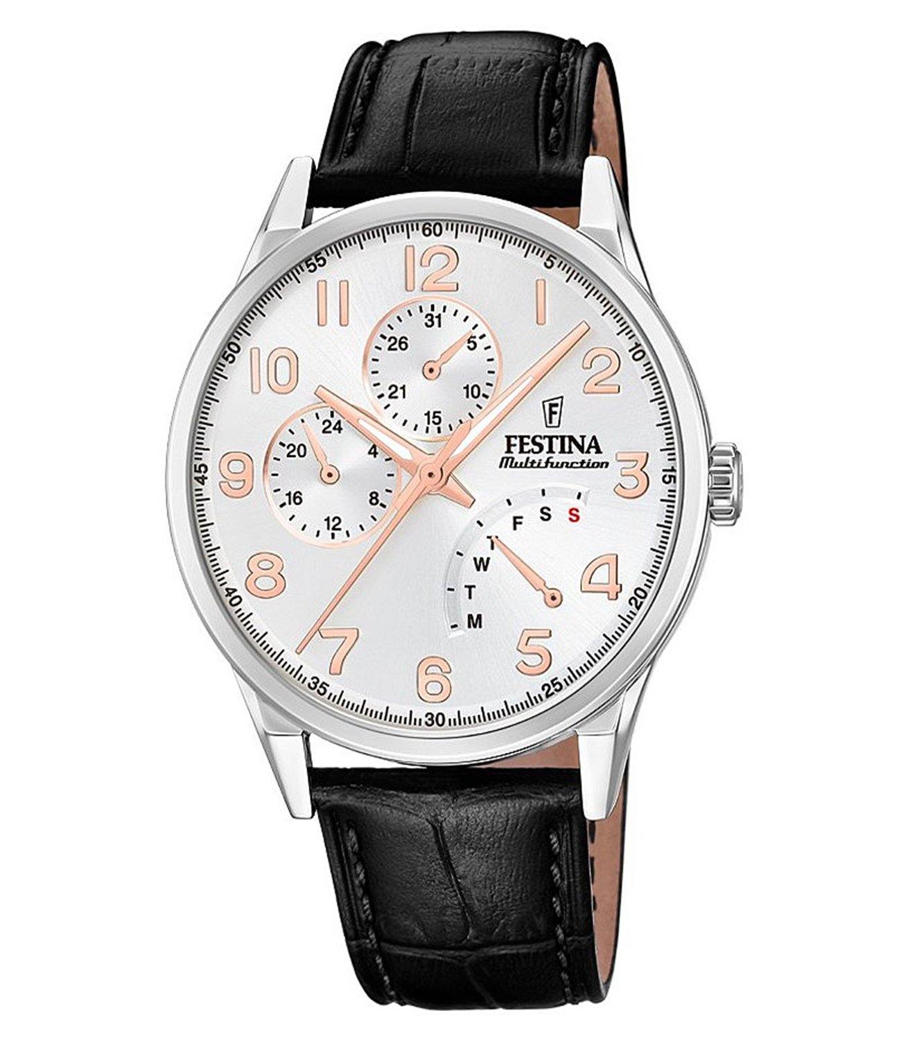 OROLOGIO FESTINA F20278/A ARGENTO CINTURINO PELLE, UOMO