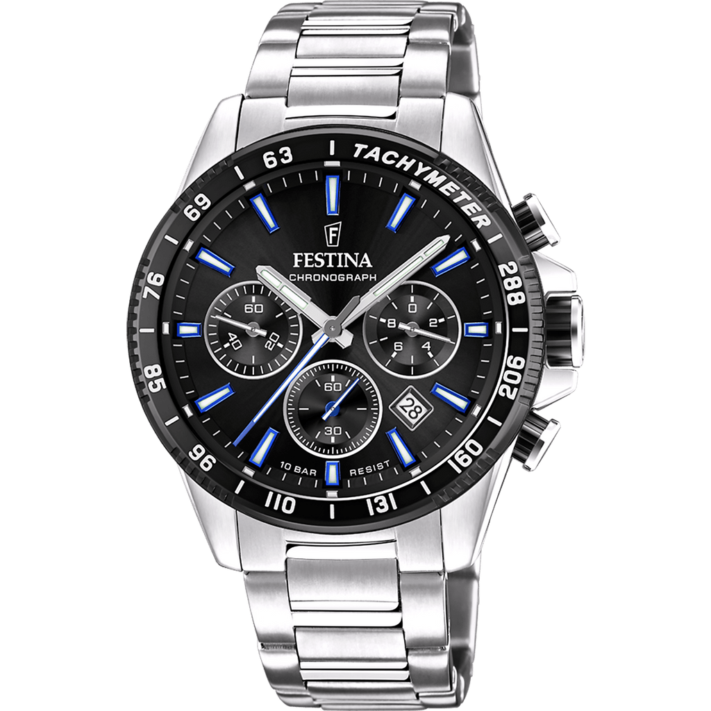 OROLOGIO FESTINA F20560/5 NERO CINTURINO IN ACCIAIO, UOMO