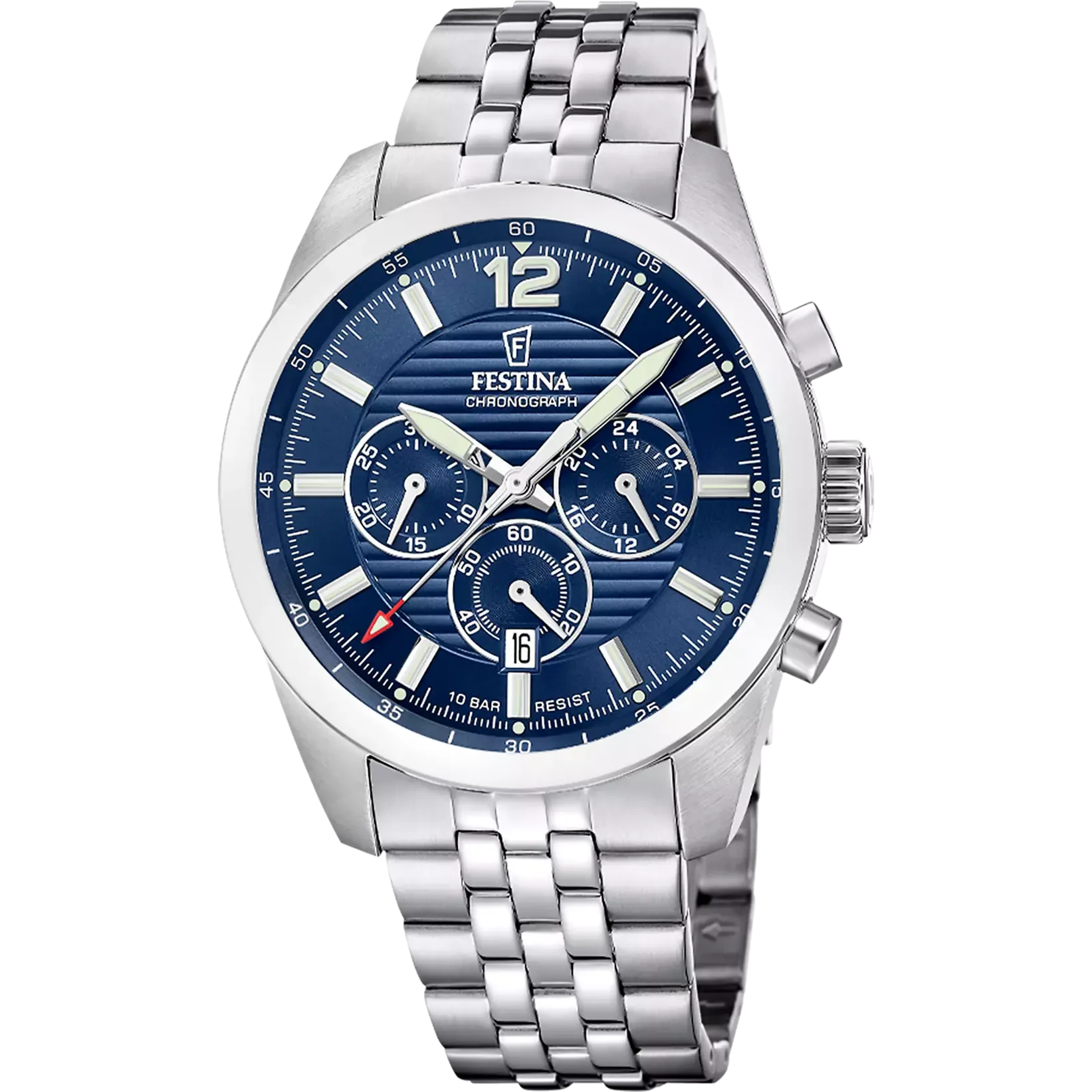 Orologio Festina F20742/1 Cronografo Uomo in Acciaio con Quadrante Azzurro - OROLOGIO