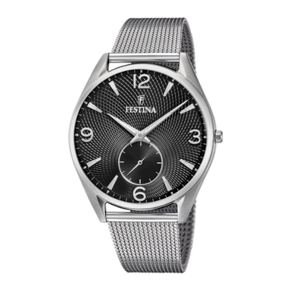 OROLOGIO FESTINA F6869/4 NERO CINTURINO ACCIAIO, UOMO