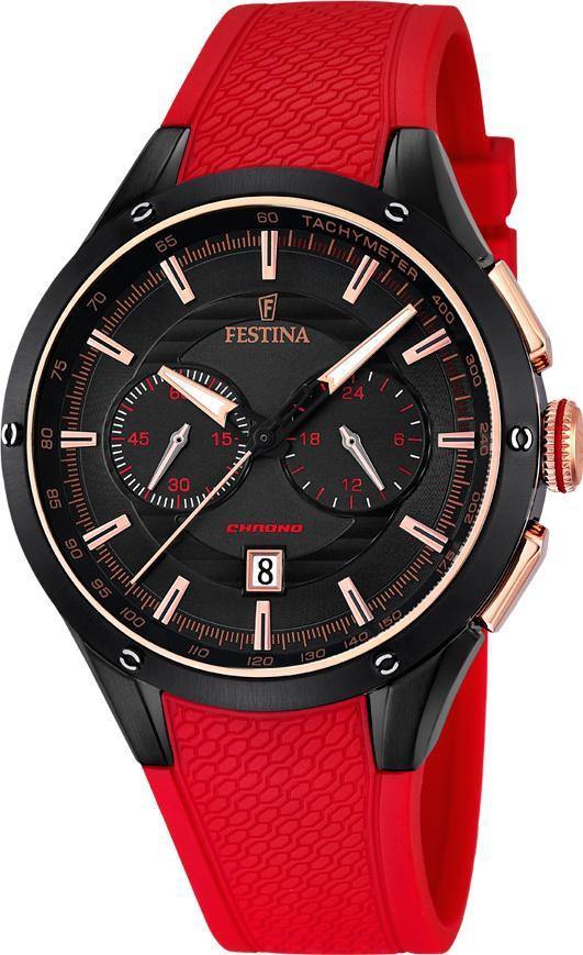 OROLOGIO FESTINA IN GOMMA ROSSO QUADRANTE NERO