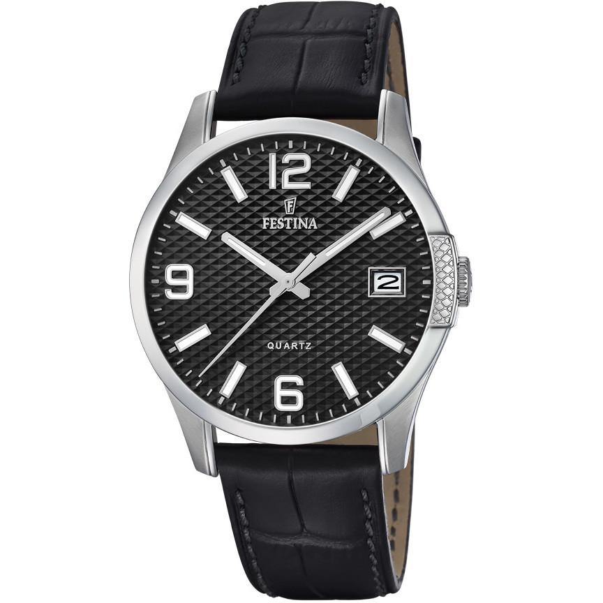 OROLOGIO FESTINA , IN PELLE NERO CLASSIC