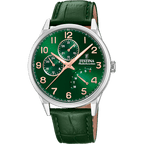 OROLOGIO FESTINA MULTIFUNCTION COLLECTION F20278/D VERDE CINGHIA PELLE, UOMO