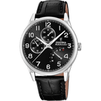 OROLOGIO FESTINA MULTIFUNZIONE COLLEZIONE F20278/C NERO CINTURINO IN PELLE, UOMO