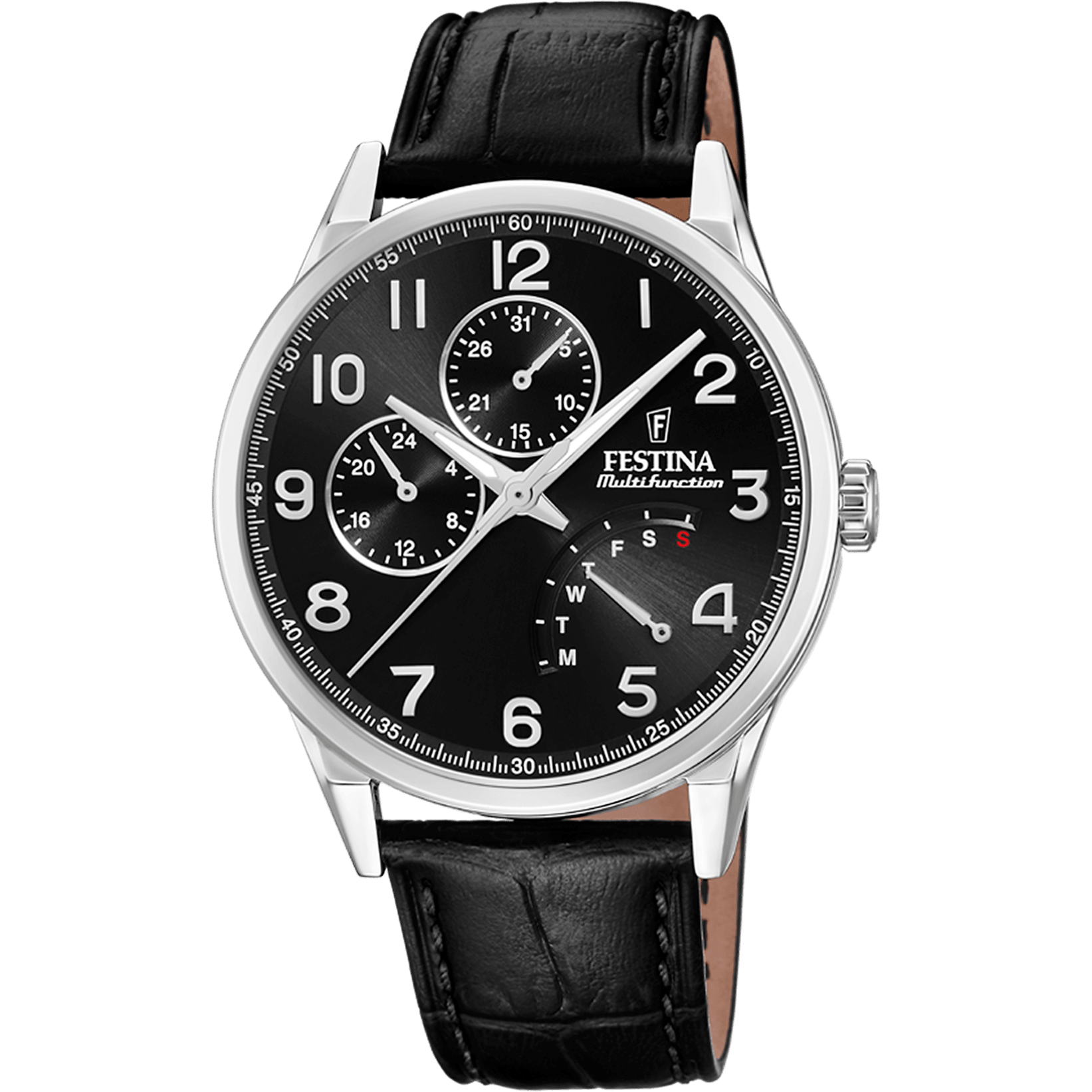 OROLOGIO FESTINA MULTIFUNZIONE COLLEZIONE F20278/C NERO CINTURINO IN PELLE, UOMO