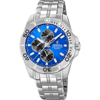 OROLOGIO FESTINA MULTIFUNZIONE COLLEZIONE F20445/4 BLU CINTURINO IN ACCIAIO, UOMO