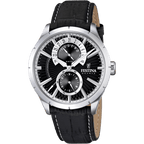 OROLOGIO FESTINA RETRO F16573/3 NERO CINTURINO IN PELLE, UOMO