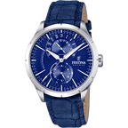 OROLOGIO FESTINA RETRO F16573/7 BLU CINTURINO IN PELLE, UOMO