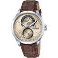 OROLOGIO FESTINA RETRO F16573/9 CREMA CON CINTURINO IN PELLE, UOMO