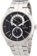 OROLOGIO FESTINA RETRO F16632/3 NERO CINTURINO ACCIAIO, UOMO