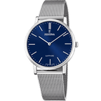 OROLOGIO FESTINA SWISS MADE BLU CINTURINO IN ACCIAIO, UOMO